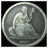 1837 Seated Liberty Dime (No Stars) LIGHTLY  CIRC