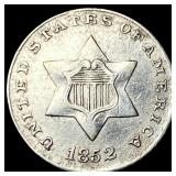 1852 Silver Three-Cent Piece CHOICE AU