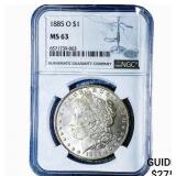 1885-O Morgan Silver Dollar NGC MS63