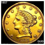 1857 $2.50 Gold Quarter Eagle UNCIRCULATED