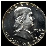 1954 Franklin Silver Half Dollar GEM PROOF