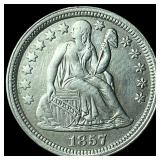 1857 Silver Seated Liberty Dime UNCIRCULATED
