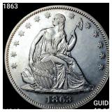 1863 Seated Liberty Half Dollar