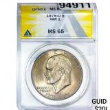 1976-D Eisenhower Dollar ANACS MS65 Var. 1