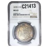 1878-S Morgan Silver Dollar NGC MS63