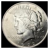 1922 Peace Silver Dollar CHOICE BU