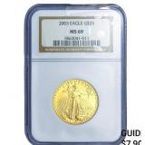 2005 1/2oz Gold Eagle $25 NGC MS69