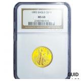 1992 1/4oz Gold Eagle $10 NGC MS68