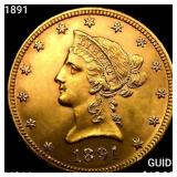 1891 $10 Gold Eagle CHOICE BU