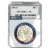 1881-S Morgan Silver Dollar PCI MS65+ PL