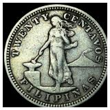 1905S Philippines Silver 20 Centavos