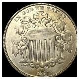 1868 Shield Nickel CLOSELY UNCIRCULATED