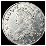 1824 Capped Bust Half Dollar CHOICE AU