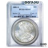 1881-S Morgan Silver Dollar PCGS MS64