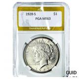 1928-S Silver Peace Dollar PGA MS63