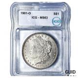 1901-O Morgan Silver Dollar ICG MS63