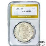 1881-CC Morgan Silver Dollar PGA MS64