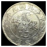 1921 China, Kwangtung Province Silver 20 Cents