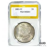 1881-CC Morgan Silver Dollar PGA MS64+