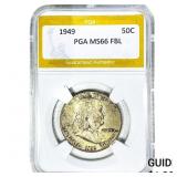 1949 Franklin Half Dollar PGA MS66 FBL