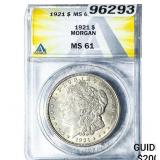 1921 Morgan Silver Dollar ANACS MS61