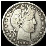 1906 Barber Half Dollar LIGHTLY CIRCULATED