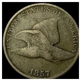1857 Flying Eagle Cent NEARLY UNCIRCULATED