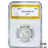 1917 Standing Liberty Quarter PGA MS64 FH Type 2