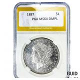1887 Morgan Silver Dollar PGA MS64 DMPL