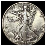1938-D Silver Walking Liberty Half Dollar  LIGHTL