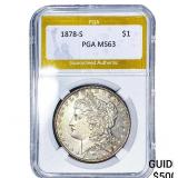 1878-S Morgan Silver Dollar PGA MS63