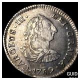 1789-PR Bolivia Charles IV Silver 1/2 Real