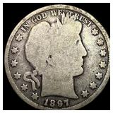 1897 Barber Half Dollar NICELY CIRCULATED