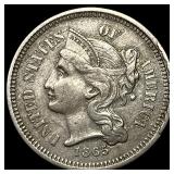 1865 Nickel Three-Cent Piece CLOSELY UNCIRCULATED