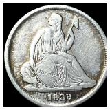 1838-O Silver Seated Liberty Dime LIGHTLY  CIRCUL