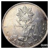 1873MoM Mexico Silver 1 Peso KM 408.5