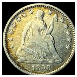 1858 Silver Seated Liberty Half Dime LIGHTLY  CIR