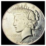 1928-S Silver Peace Dollar CHOICE AU