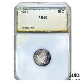 1901 Barber Dime PCI PR60