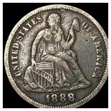 1888 Seated Liberty Dime NEARLY UNCIRCULATED