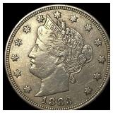 1883 Liberty Head Nickel No Cents CLOSELY UNCIRCUL