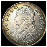 1830 Capped Bust Half Dollar CLOSELY UNCIRCULATED