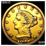 1854-O $2.50 Gold Quarter Eagle CHOICE AU