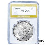 1888-O Morgan Silver Dollar PGA MS65