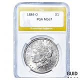 1884-O Morgan Silver Dollar PGA MS67