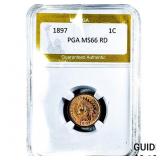 1897 Indian Head Cent PGA MS66 RD