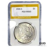1926-S Silver Peace Dollar PGA MS63