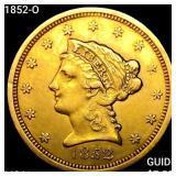 1852-O $2.50 Gold Quarter Eagle UNCIRCULATED