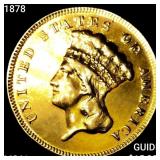 1878 $3 Gold Piece UNCIRCULATED