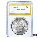1884-O Morgan Silver Dollar PGA MS64